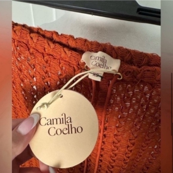 Camila Coelho Kira Pants in Rust / Size XS - Picture 7 of 9